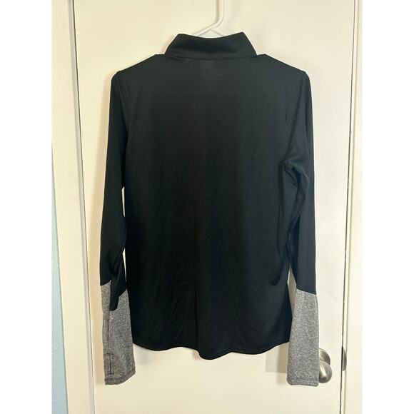 Under Armour Quarter Zip Pullover Medium Black Dry Fit Workout Gym Running - Picture 5 of 7